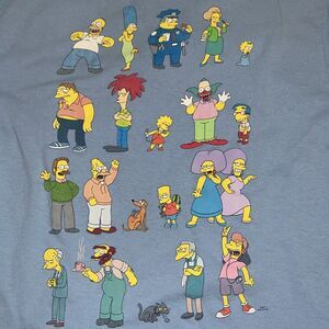 The Simpsons Springfield Homer Bart Marge Lisa Mr. Burns Krusty Large T-Shirt